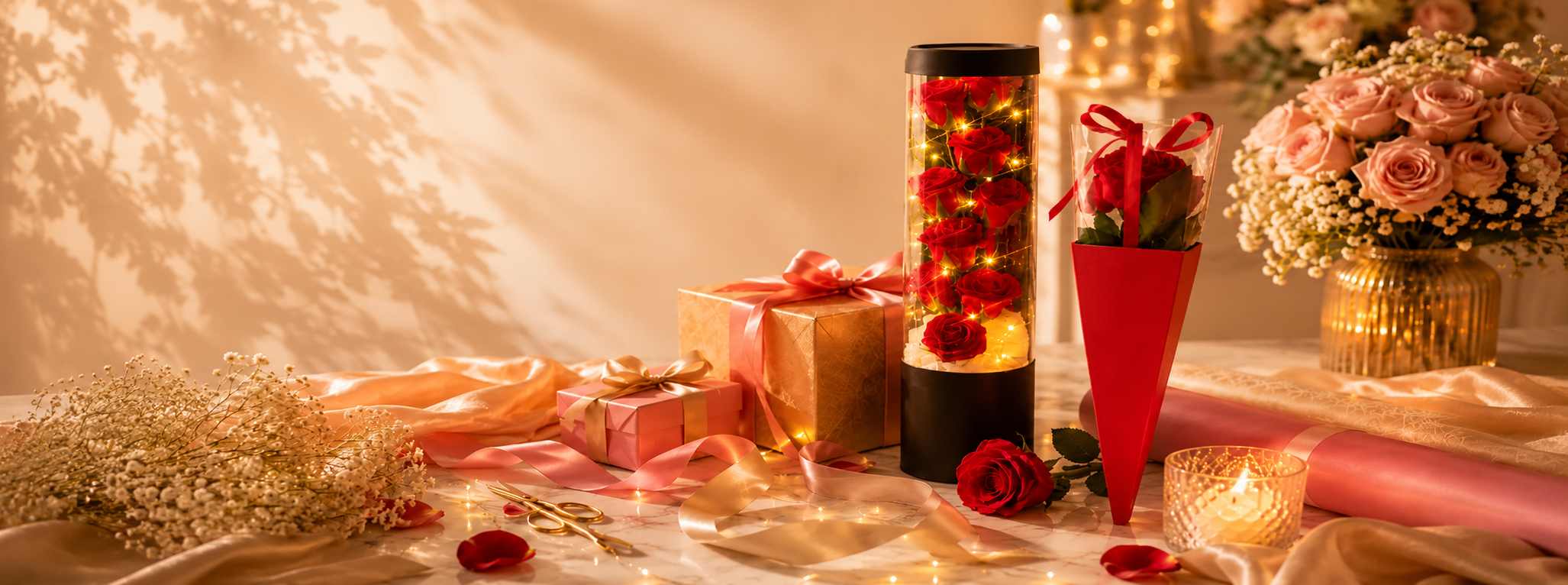 Bouquets and craft supplies