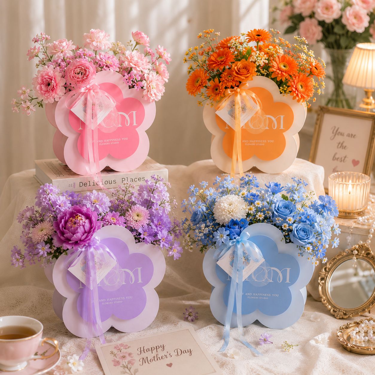 Handcrafted bouquet composition