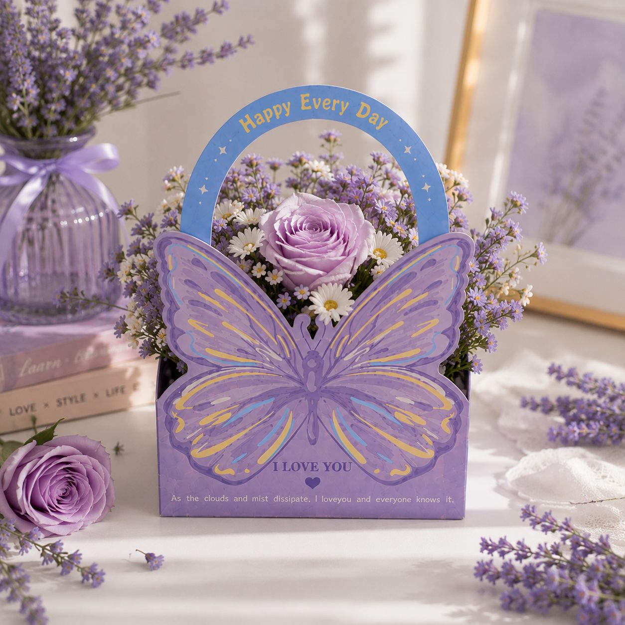 Butterfly Luxury Bouquet Basket