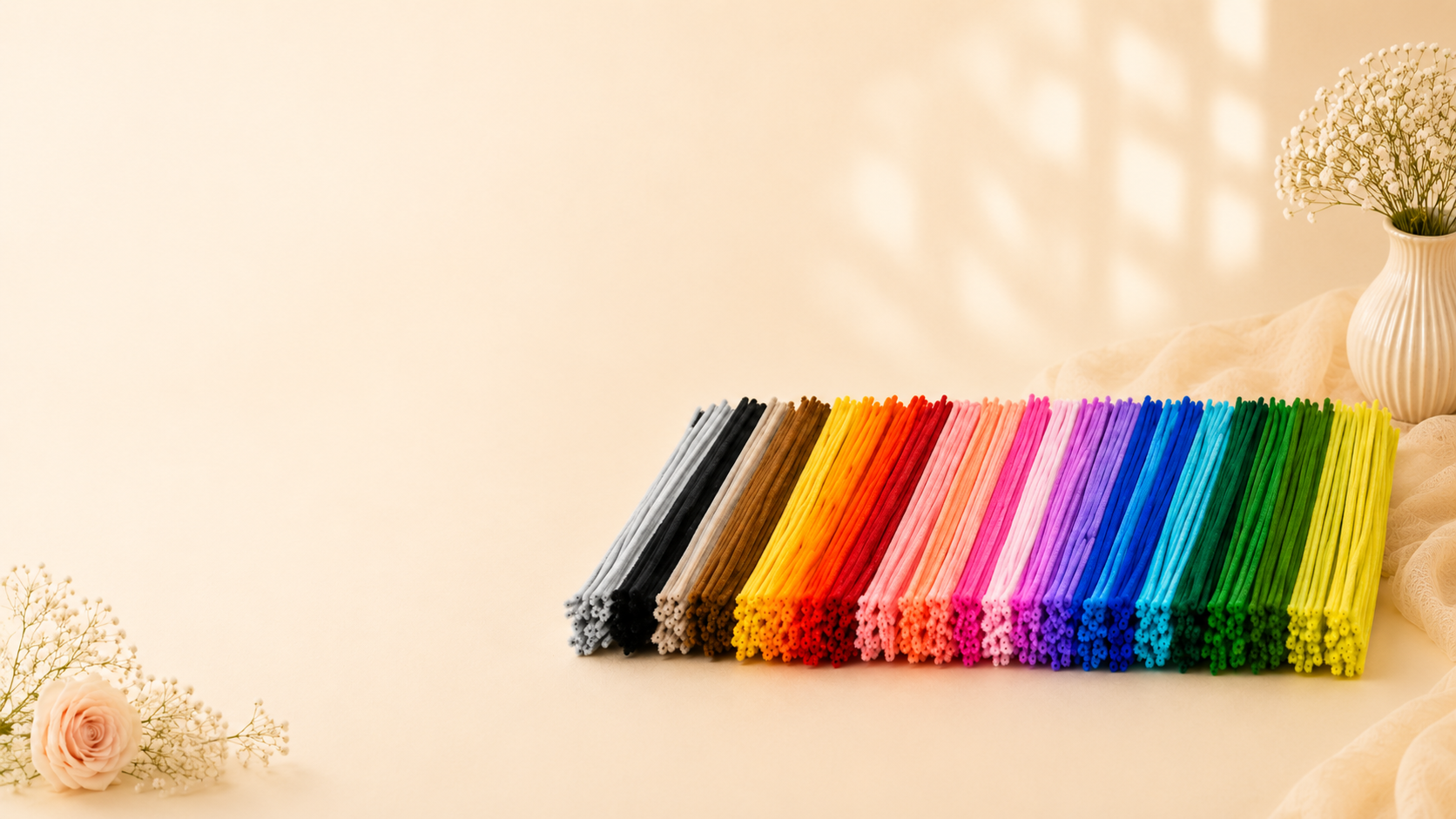 Pipe Cleaners – 8mm (100 Strands in Each Bundle)
